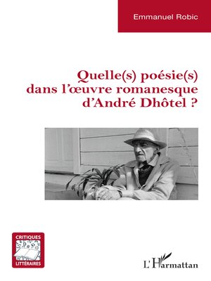 cover image of Quelle(s) poésie(s) dans l'œuvre romanesque d'André Dhôtel ?